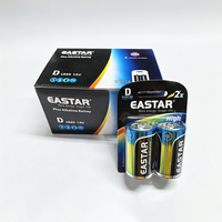 Baterai Alkali Ukuran D LR20 1.5V Kemasan Kartu Baterai Kering Baterai Tahan Lama Produsen OEM