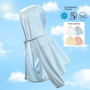 Ropa de Protección <span class=keywords><strong>Solar</strong></span> de Seda de Hielo UPF50 para Niños, Transpirable, Ligera, con Protección UV, para Niños y Niñas, Hecho en China - Product Image 4