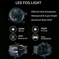 Projecteur Bi-LED OEM ODM pour feux antibrouillard 50W 40W Blanc Jaune 6000K 3000K pour Honda Greiz