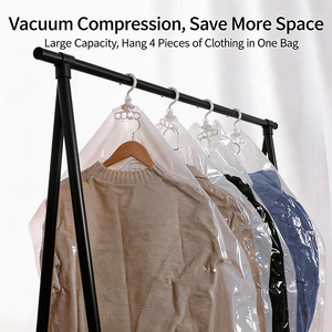 Bolsa de Almacenamiento Colgante <span class=keywords><strong>al</strong></span> Vacío <span class=keywords><strong>para</strong></span> <span class=keywords><strong>Ropa</strong></span> y Chaquetas, Montada en la Pared, Engrosada, Antipolvo, Antirarrugas, Transparente - Product Image 2