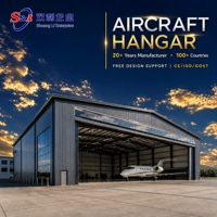 Hangar préfabriqué en structure métallique industrielle, hangar à avions à grande portée haute résistance, kits modulaires de hangars à avions