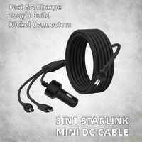 Jaket ekstensi daya Mini 3-in-1, jaket PVC USB C DC 18AWG, kabel ekstensi daya Mini 3-in-1, cocok dengan Jack DC Mobil & Kabel Daya