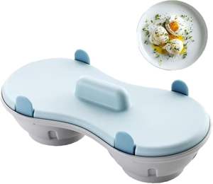 Offre Spéciale : Cuiseur à Œufs Pocheurs Multifonctionnel en Plastique pour Micro-ondes avec Filtre à Jaune d'Œuf - Product Image 1