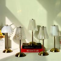 Lámpara de Mesa LED Inalámbrica Portátil con Interruptor Táctil para Interiores, Lámpara de Bar Clásica y Elegante, Recargable, para Comedor, Restaurante de Lujo