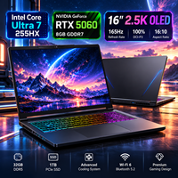 Ordinateur portable de jeu OLED 16 pouces RTX 5060 8 Go GDDR7 Intel Core Ultra 7 255HX 32 Go DDR5 1 To NVMe SSD 165 Hz QHD+