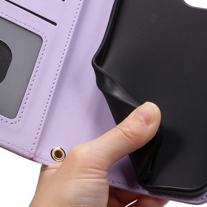 Funda Magnética para Teléfono con Ranura para Tarjetas, para <span class=keywords><strong>iPhone</strong></span> Galaxy S24 S25 Ultra, Funda Tipo Cartera de Lujo para <span class=keywords><strong>iPhone</strong></span> Samsung A71 A51 M14 A27 A37 A07 A57 - Product Image 6