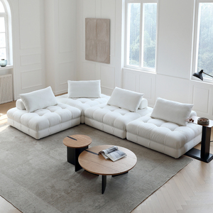 Gran cuadrado nordico minimalista 1 plaza <span class=keywords><strong>sofa</strong></span> de suelo moderno tela de lino solo <span class=keywords><strong>perezoso</strong></span> conjunto de <span class=keywords><strong>Sofa</strong></span> seccional Modular - Product Image 3