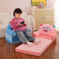 Direct Usine Mini Matelas de Couchage Monstre Vert en Peluche Douce et Mignonne, Pliant en Trois Sections, Chaise en Peluche, Cadeau de Fêtes