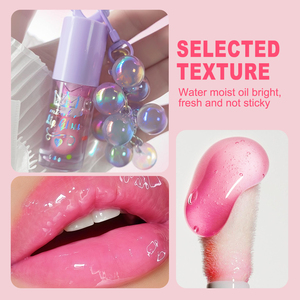 하이 퀄리티 재고 미네랄 립 오일 립 메이크업 귀여운 립 글로스 오래 지속되는 보습 보습 립 글로스 키 체인 여성용 - Product Image 6