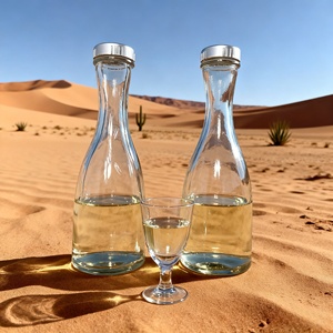 Sleek <strong>180ml</strong> 250ml 355ml Frosted <strong>Glass</strong> <strong>Bottles</strong> Hot Stamping Custom Color Custom Logo Juice Coffee Wine Fruit Drinks Hourglass - Product Image 2