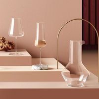 Verre à vin blanc grand format en cristal transparent sans plomb, avec pied unique et moderne, compatible lave-vaisselle, idéal pour les mariages et les cocktails