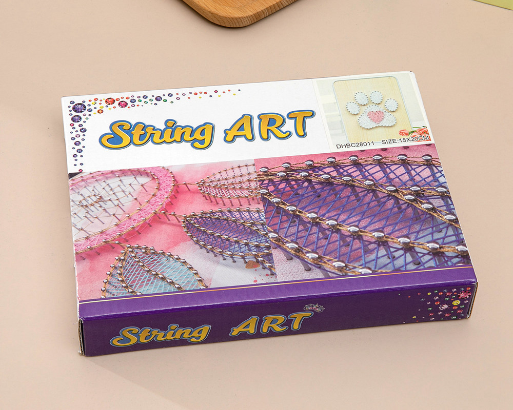 Cute String Art - DIY Hand Made 3D Craft Kit with Frame