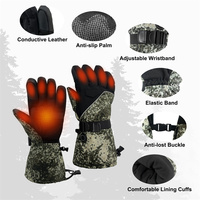 Gants chauffants à piles Mydays pour l'extérieur, avec boîte à piles, imperméables, écran tactile, pour la chasse, le ski, la moto