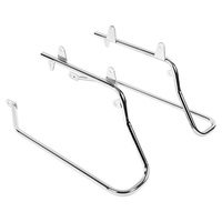 Supports de fixation durables en fer chromé pour sacoches de moto, gauche et droite, compatibles Harley Softail 1984-2013