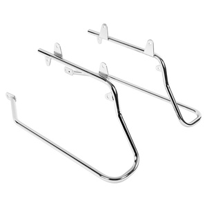 Supports de fixation durables en fer chromé pour sacoches de moto, gauche et droite, compatibles <span class=keywords><strong>Harley</strong></span> <span class=keywords><strong>Softail</strong></span> 1984-2013 - Product Image 3