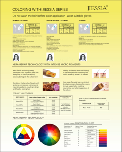 Nuancier de Couleurs Capillaires JIESSIA Kera Repair – Série <span class=keywords><strong>Cuivre</strong></span>, Mahogany, Violet – Micro-Pigment Intense Permanent – Nuancier Réel des Couleurs de Cheveux - Product Image 3