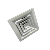 Moderne 60*60 Carré En Plastique Plafond Vent HVAC Élégant Diffuseur D'air Climatisation Salon Extérieur Registres Grilles