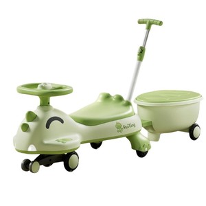 Children's Scooter With Rear Bed <b>Push</b> Handle Height Adjustable For 2-6 Years Old Kids Twist Car Design - Product Image 5