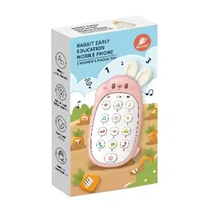 Bambini interattivi simpatici telefoni a forma di coniglio giocattoli per telefoni cellulari Puzzle educazione della prima infanzia strumenti musicali giocattoli per bambini