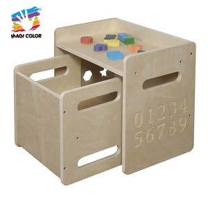 Juego de mesa y silla pequeña de <span class=keywords><strong>madera</strong></span> Montessori moderna con <span class=keywords><strong>pizarra</strong></span> de actividades-Mesa de juego de dibujo para niños pequeños para sala de estar W08G509 - Product Image 1