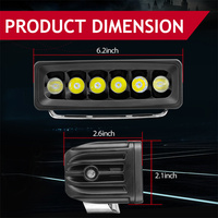 Barre lumineuse de toit 6 pouces 60W à faisceau combiné, motif de faisceau unique, une paire, lumière blanche et ambre pour Ram 1500 Tundra Cherokee Gladiator FJ Cruiser