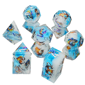 JMS Factory Wholesale - Ensemble de 7 dés polyédriques classiques en résine pour jeux de rôle Dungeons and Dragons - Product Image 4