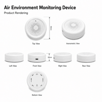 Tranrule Tuya WiFi 8 en 1 Détecteur de Qualité de l'Air Moniteur PM1.0 PM2.5 PM10 CO2 HCHO TVOC Capteur de Température et d'Humidité Maison Intelligente