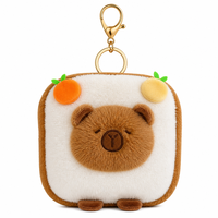 Porte-clés en peluche ours blanc doux de haute qualité Zaves, idéal pour le quotidien, cadeau de fête, pendentif de sac animal rembourré populaire et mignon