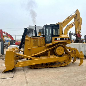 Topadora de orugas CAT D7R de segunda mano con desgarrador de un solo diente, bulldozer Caterpillar duradero para movimiento de tierras en la construcción de canteras - Product Image 1
