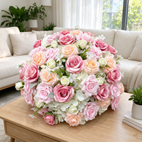 Boules de fleurs artificielles en soie personnalisées pour centres de table décoratifs de mariage et événements (vente en gros)