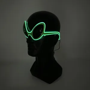 Vui Led người nước ngoài Kính mát trang phục đạo cụ đen ống kính phát sáng ánh sáng lên kính cho phụ nữ người đàn ông chàng trai cô gái Halloween Eyewear Nguồn cung cấp - Product Image 4