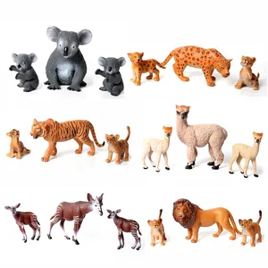 Cartoon Kids Educational Toys Plastic Wildlife Anime Figure Tree Simulation Dinosaur Animal Model