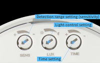 PDLUX PD-MV1008 220v Ac Interrupteur réglable, capteur radar micro-ondes 5.8ghz, capteur PIR HF, interrupteur de lumière