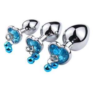 Plug anal en métal en forme de cœur, avec clochettes, pour adultes, jouets sexuels pour femmes, hommes et couples - Product Image 2