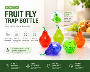 Trampa <span class=keywords><strong>para</strong></span> <span class=keywords><strong>Moscas</strong></span> de la Fruta Haierc, No Tóxica, Segura <span class=keywords><strong>para</strong></span> Interiores, con Cebo Líquido - Product Image 1