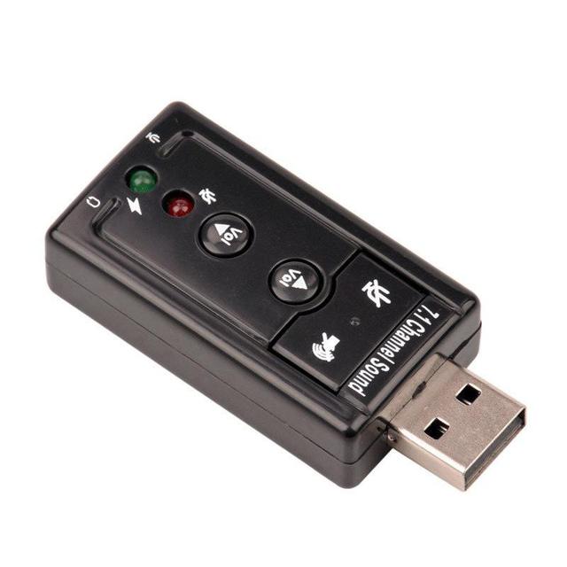 USB 2.0 3D Virtual 12Mbps External 7.1 Channel 3D Virtual Audio Sound Card Adapter for PC Laptop