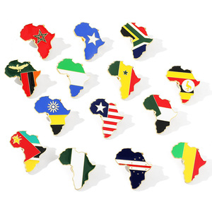 Broche creativo con <span class=keywords><strong>mapa</strong></span> <span class=keywords><strong>de</strong></span> países africanos, bandera <span class=keywords><strong>de</strong></span> Nigeria, <span class=keywords><strong>Marruecos</strong></span>, Malí, Zambia, Senegal, pin <span class=keywords><strong>de</strong></span> solapa esmaltado con <span class=keywords><strong>mapa</strong></span>. - Product Image 2