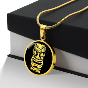 Collares con Colgante de Cara <span class=keywords><strong>Tiki</strong></span> Personalizados, Joyería Duradera de Acero Inoxidable, Regalo para Surfistas - Product Image 4