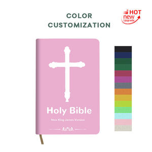Commercio all'ingrosso personalizzato goffratura Logo morbida copertina in pelle sintetica Christian inglese bibbia fabbrica stampa di libri accessori della bibbia - Product Image 2