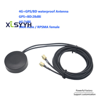 Câble réseau professionnel 2x2 RG174 4G LTE + GPS/BD, avec antenne 1575.42Mhz 28dbi/7dbi