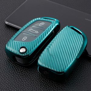 Coque souple en fibre de carbone TPU pour <span class=keywords><strong>Peugeot</strong></span> DS Citroen Versailles C5X Sega FT porte-clés porte-clés sac accessoire - Product Image 5