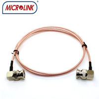 Câble coaxial transparent 3c2v rg59 rg6, 50 pièces, 75 ohm, cordon de raccordement hd hdi mâle à bnc mâle