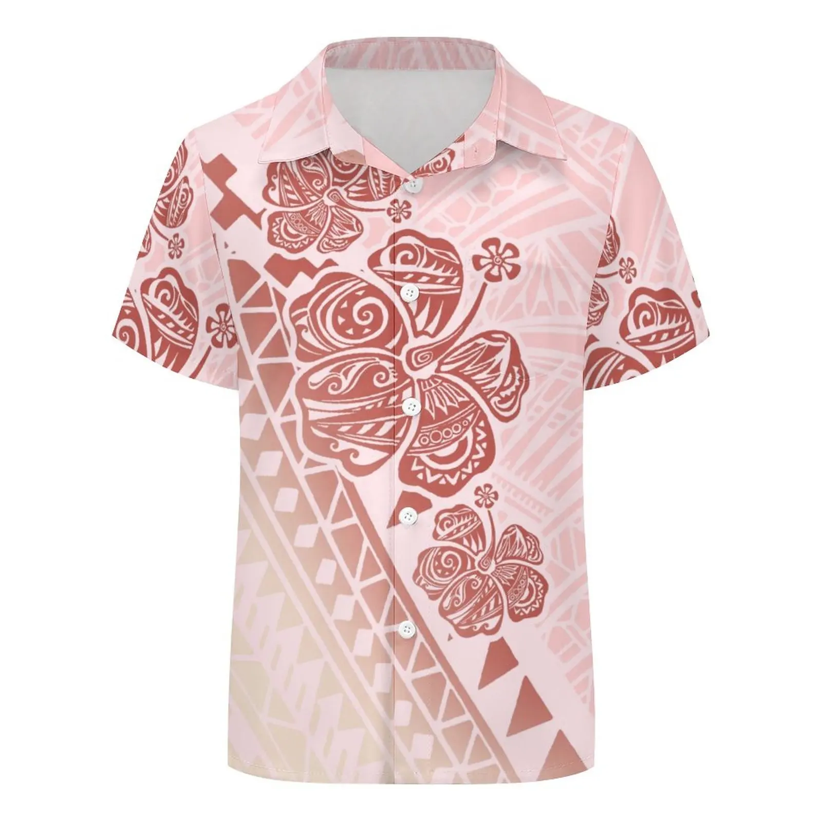 Camicetta per bambini in fabbrica camicia personalizzata con stampa polinesiana abbigliamento tribale per bambini Top Hawaii camicie alla moda per ragazzo