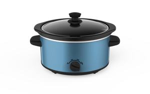 <span class=keywords><strong>Mijoteuse</strong></span> ovale en céramique de <span class=keywords><strong>4</strong></span> litres avec couvercle et Crock en grès lavable au lave-vaisselle, avec boîtier en acier inoxydable - Product Image 4