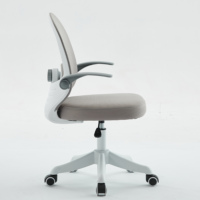 Chaise d'étude ergonomique pour enfants en maille grise avec support lombaire, chaise d'étudiant réglable en plastique pour salle d'étude