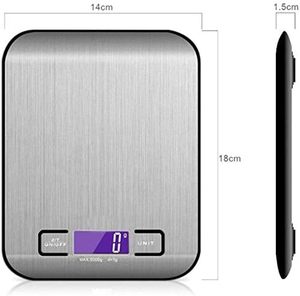 Balance de cuisine numérique électronique en acier inoxydable de 5 kg avec écran LCD pour la vente en gros - Product Image 2
