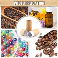 Tube en Carton Kraft Recyclable de 1 oz/30 ml avec Couvercle, Boîte en Carton Vide pour Emballage de Bijoux, Crayons, Thé, Café