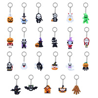 Porte-clés PVC Halloween 3D en forme de poupée de dessin animé, pendentif personnalisé DIY, breloque mignonne pour sac, cadeau de fête, nouveauté 2026
