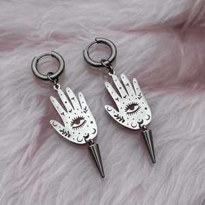 Pendientes Colgantes de Cono con Diseño de Mano del <span class=keywords><strong>Destino</strong></span>, Estilo Punk, para Hombres <span class=keywords><strong>y</strong></span> <span class=keywords><strong>Mujeres</strong></span>, Joyería de Moda - Product Image 1