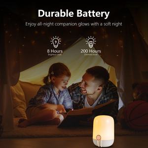 Nouveauté 2021, lampes de nuit rechargeables, changement de couleur RVB, lampe de nuit LED portable pour enfants - Product Image 6